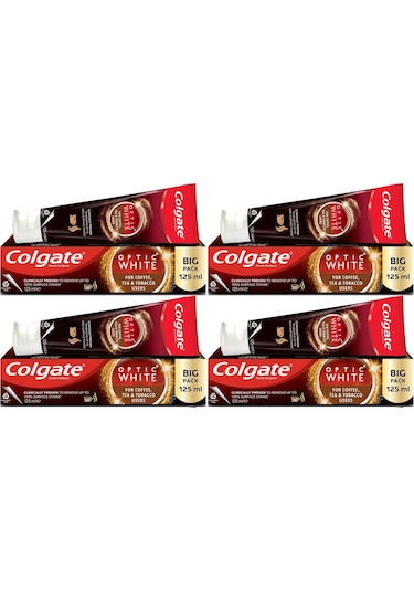 Colgate Diş Macunu Optic White 125ml Çay-kahve-sigara 4 Lü Set