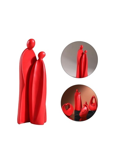 Pazly Süs Suntek Soyut Kırmızı Insan Heykeli Heykel Ailesi A Rt