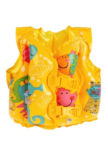 İntex Deniz Yaşamı Desenli Yelek Sarı
