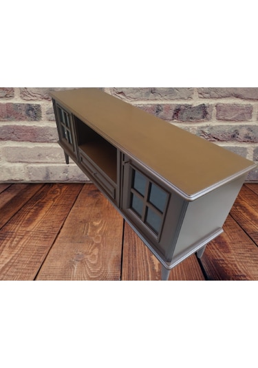 Bengimobilya Tv Sehpası Windovs Model Pencere Ahşap Gürgen Retro Ayak Ceviz Re (483187412)
