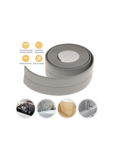 Zmc Bilişim Gri Su Sızdırmaz Banyo Mutfak Lavabo Küvet İzolasyon Şerit Bant Çok Renkli