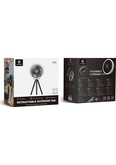 Lenyes Lhf11 Led Işıklı 4 Kademeli Çok Fonksiyonlu Soğutucu Fan Beyaz