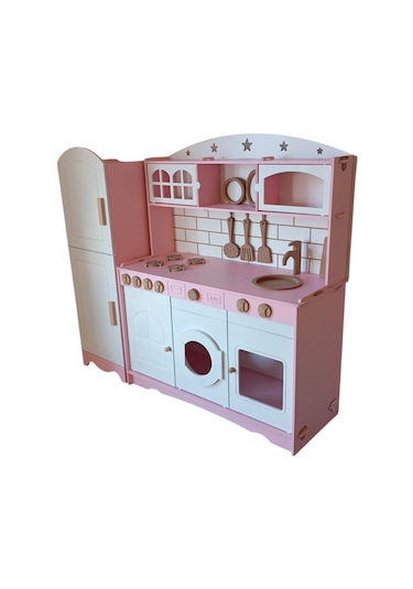 Mdf Boyalı 3 Kapaklı Mutfak Buzdolabı Seti