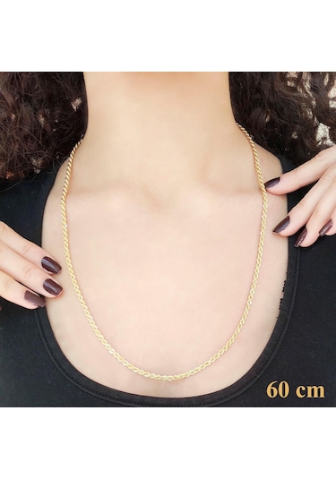 Çelik Zincir Altın Kaplama Burgu Model 4 Mm Zn-129 Altın