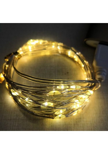 Dianziye 3 Metre 30 Led Isı Beyaz Bakır Tel Işıklı Süs, Usb 5v Pil İle Esnek Partiler Ve Noel Dekorasyonu Için
