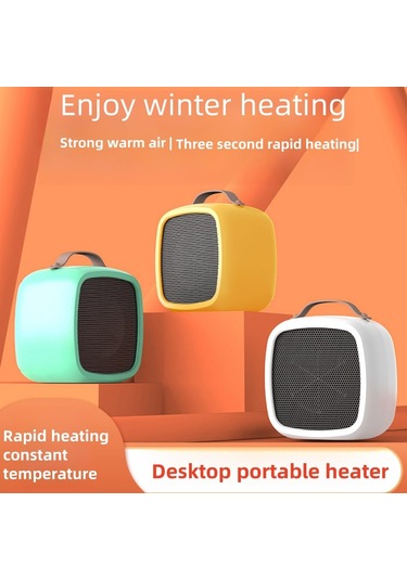 Taşınabilir 500w Elektrikli Uzay Isıtıcı Mini Masaüstü Isıtıcı Ev Ofis İçin Saplı, Ab Tak