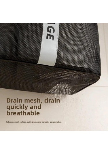 Tenfowee Sıvama Malzemeleri İçin Geniş Kapasiteli, Çarpık Gözlü, Katlanabilir Siyah Kısa Tip Duş Organizer Sepeti Diğer