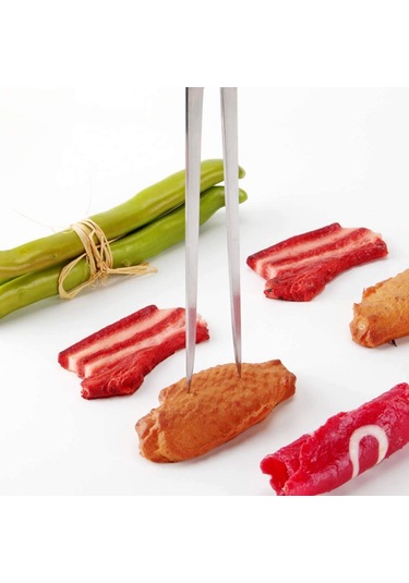 Sones Açık Hava Paslanmaz Çelik Barbekü Çatalı Gıda Pp Saplı Et Spork Siyah