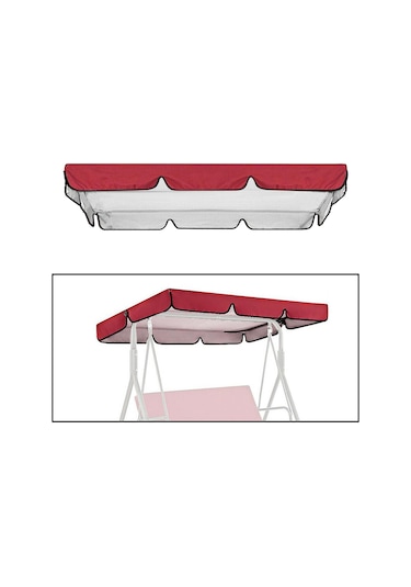 Suntek Veranda Havuz Kenarı Için Yedek Salıncak Kırmızı