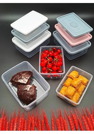 9 Adet Dikdörtgen Mikrodalga & Difriz Uyumlu Saklama Kabı