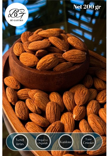 İri Boy - Yerli Çiğ Badem - 200 Gr 200 G