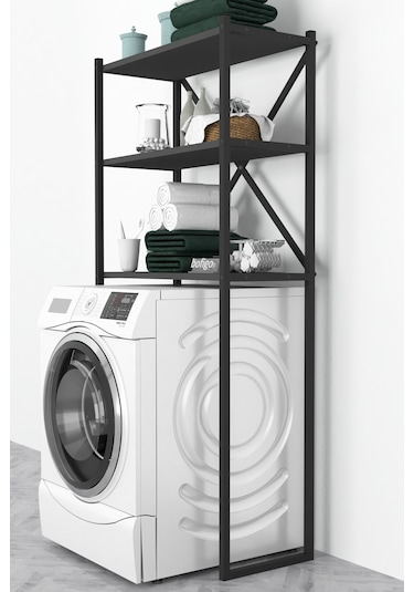 Bofigo 3 Raflı Metal Banyo Düzenleyici Metal Banyo Rafı Antrasit