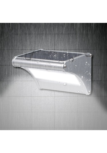 Neoglint Güneş Duvar Lambası Radar Hareket Sensörü Gümüş