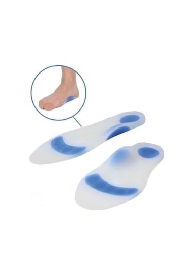 Prolife Ark Takviyeli Ortopedik Silikon Tabanlık Düz Taban-içe Basma-basınç Azaltma Koruma 41-43 No