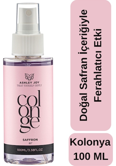 Doğal Safran İçerikli Ferahlatıcı 80 Derece Sprey Kolonya 100 Ml