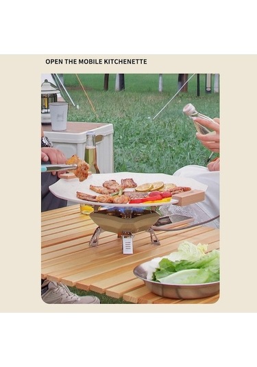 Prestigegoods 16800w Yüksek Güçlü Metal Sobalar, Taşınabilir Piknik Barbekü Fırını, Saklama Çantası, Katlanabilir, Su Kaynatma, Açık Kamp Aksesuarı, Çok Renkli Çok Renkli