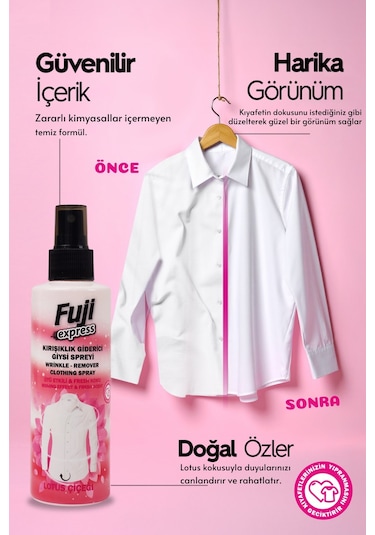 Ütü Etkili Giysi Spreyi Lotus Çiçeği Ferahlatıcı Ve Pratik Giysi Bakımı - 200 Ml Tekli