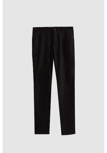 Twn Slim Fit Siyah Armürlü Chino Pantolon 3ecc3ph013451 Siyah