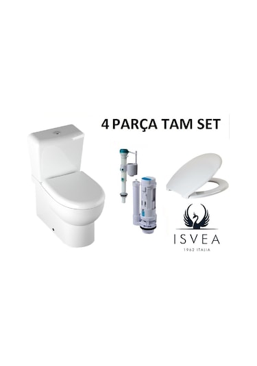İtalyan İsvea Absolute Duvara Sıfır Kompakt Klozet Set Kanalsız