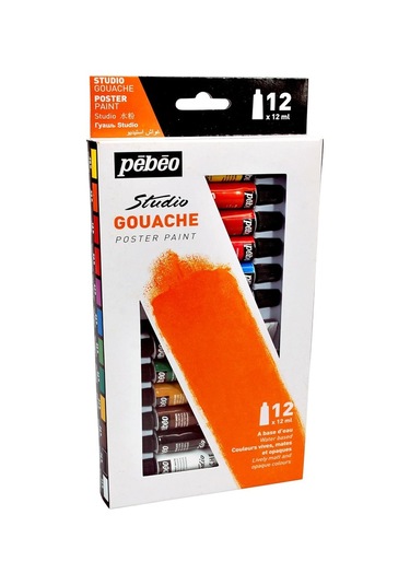 Pepeo Guaj Boya 12 Renk 12 Ml 1 Paket Guaj Boya Seti 12 Li Ahşap Tuval Taş Ağaç Boyamalar İçin İdea Boyama Seti Çok Renkli