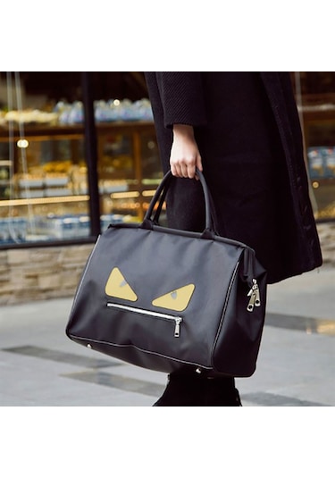 Büyük Kapasiteli Hafif Taşınabilir Kadın Seyahat Çantası Siyah