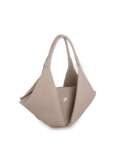 Nas 1271 Kadın Omuz Çantası Bej Baskılı Siyah