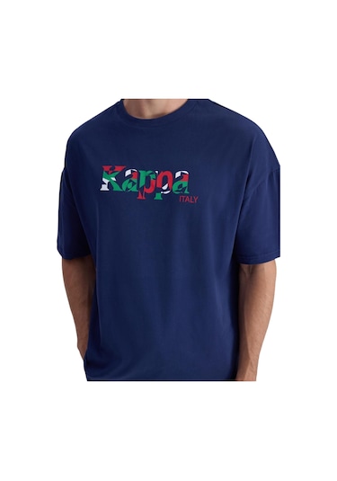 Kappa Erkek Comfort Fit T-shirt Mavi 