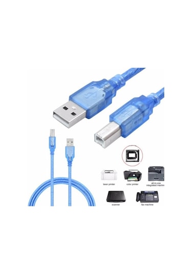 Usb 2.0 Yazıcı Kablosu Printer Data Kablosu -1.8 Metre