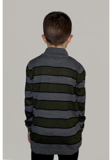 Alexandergardı Çocuk Balıkçı Yaka Şeritli Kazak C21-18749 001