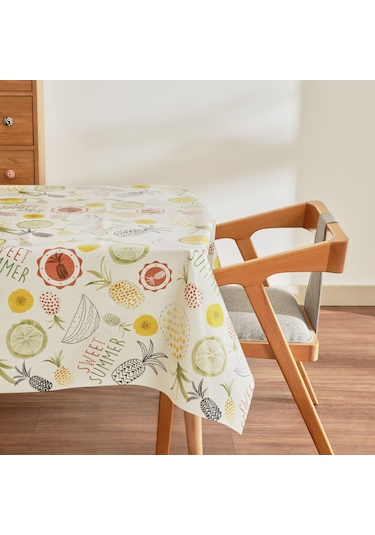 Karaca Home Luna Çiçekli Pvc Masa Örtüsü Sarı Sarı