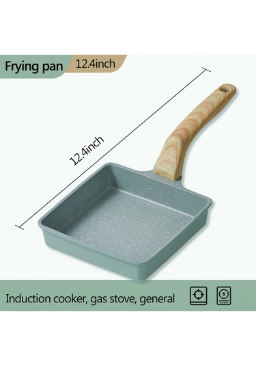 Youtek Kare Mutfak Tava, Tamamlayıcı Taş Kaplama, Kaymaz-değil, Elektrik Ve Gaz Ocağı Uyumlu, Yumurta, Crepe, Pancake Pişirme Çok Renkli