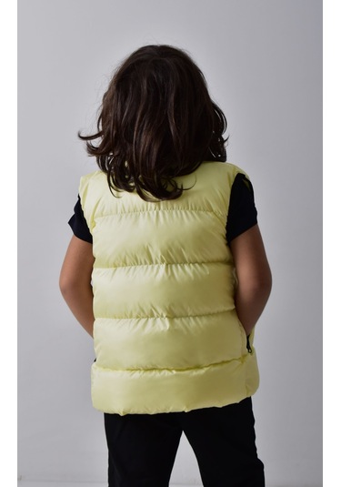 Banada Moda Erkek Çocuk Mat Sarı Şişme Yelek