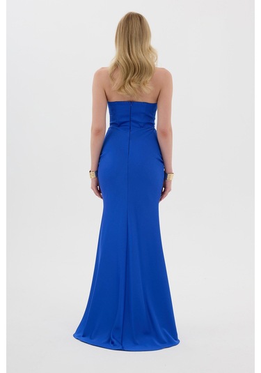 Carmen Kadın Straplez Maxi Boy Abiye Elbise 58565 Saks Saks