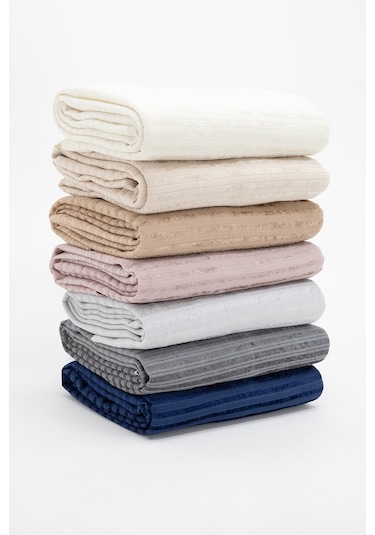 Kaymaz Taban Süngerli Kadife Koltuk - Çekyat Örtüsü 170x210 - Kre Krem