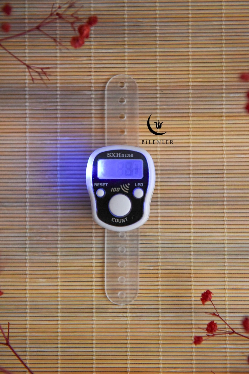 Led Işıklı Zikirmatik 5 Adet Beyaz