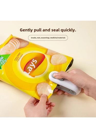 Reedark Ev İçi Mıknatıslı El Basmalı Plastik Poşet Kapama Makinesi - Mini Taşınabilir Atıştırmalık Sigortlama Aleti Beyaz Ce Onaylı Beyaz