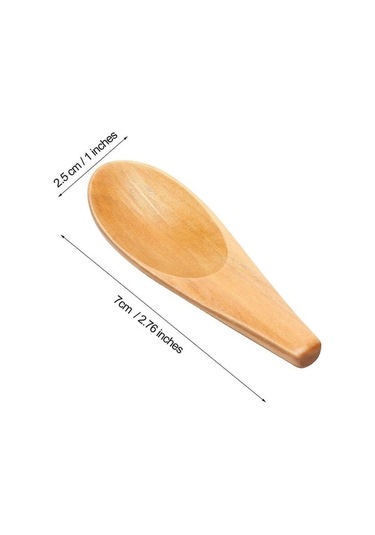 Fastbuy 10 Adet Ahşap Kepçe Masif Ahşap Baharat Kaşığı Kısa Saplı Mini Tuz Kaşığı Gevşek Çay Yaprakları, Kahve Çekirdekleri,