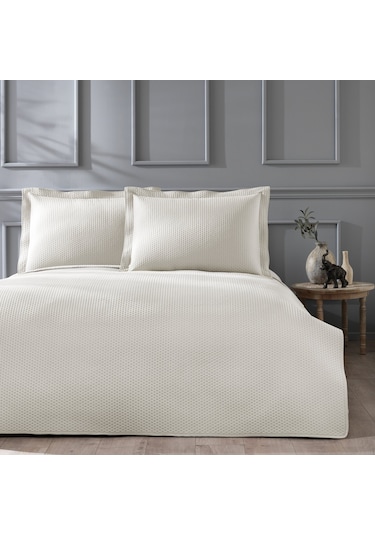Linens Mist Çift Kişilik Yatak Örtüsü Seti Seti Kahve Kahverengi