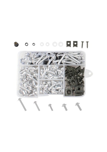 177 Adet / Kutu Motosiklet Modifikasyon Aksesuarları Ön Cam Kapağı Seti Vidası Gümüş Gümüş