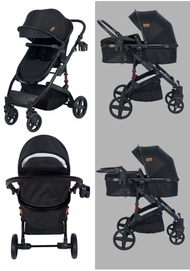 Truva Travel Sistem Bebek Arabası Pusetsiz Siyah