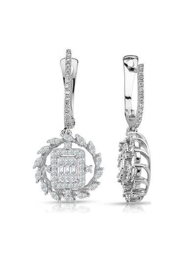 Modern Tasarım 1.10 Ct Baget Kare Küpe