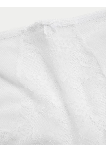 Marks & Spencer 3 Lü Dantelli Full Brief Külot Beyaz