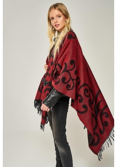Forum Fashion P001 Salma Desenli Jakarlı Panço