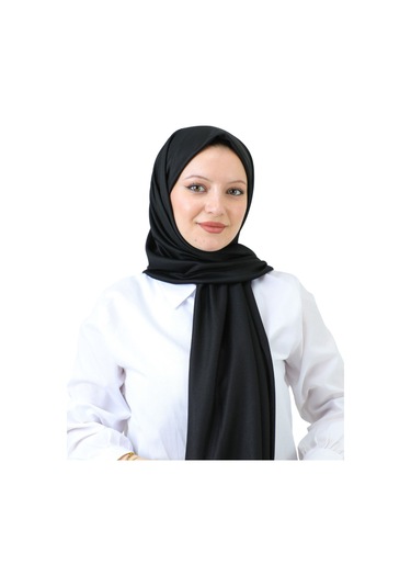 Şal Zarif Başörtüsü Eşarp Tesettür Giyim Uzun Abiyelik Siyah