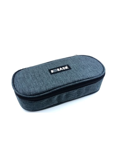 Bback Oval Koyu Gri Kumaş Kalem Çantası 311