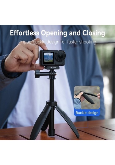 Createtech Mavic Eylem Kamera Tripod, Hareketli Ayarlı, Dayanıklı Model