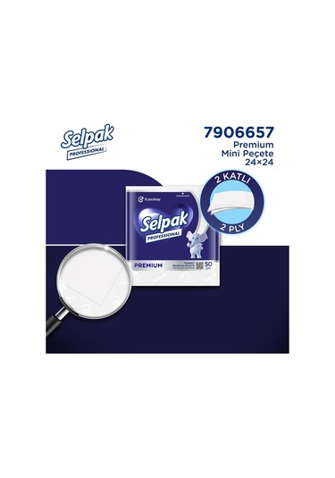 Selpak Professional Premium 24x24 Cm 50'li Mini Peçete X 24 Adet