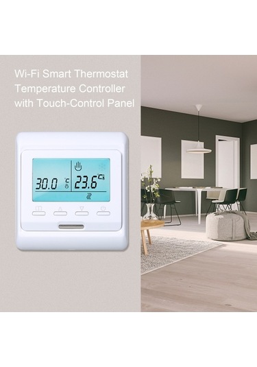 Novahub Wi-fi Programlanabilir Akıllı Termostat Dahili Sensör Lcd Ekranlı Dijital Sıcaklık Kontrol Cihazı App Uzaktan Kumanda