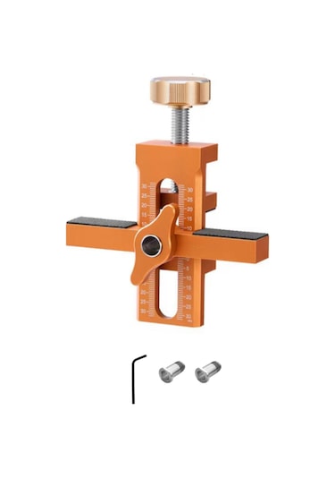 Ximistore9 Alüminyum Kabinet Kapısı Montaj Aracı: Çift Fonksiyonlu Konumlandırıcı, Hassas Delme Ve Kurulum Yardımı Standart, İçerisinde Matkap Ucu Yok, Turuncu