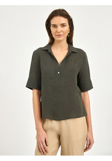 Karaca Kadın Regular Fıt Gömlek-haki 12.25s.04.017 Haki